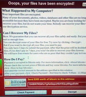Pic: ransomware message
