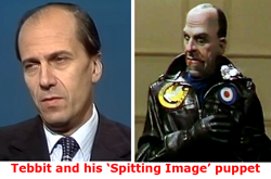 Pic: Tebbit and his Spitting Image show puppet