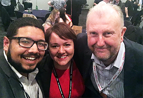 Pic: Carl WEbb and Sandra Walmsley at CWU Reception