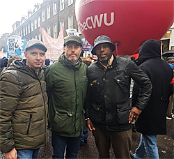 Pic: Dave Kennedy and CWU friends
