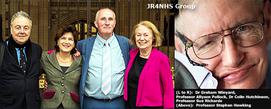 Pic: members of JR4NHS campaign group