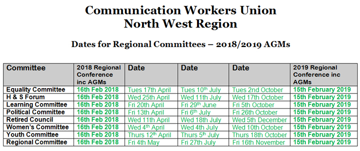 Pic: meetings schedule